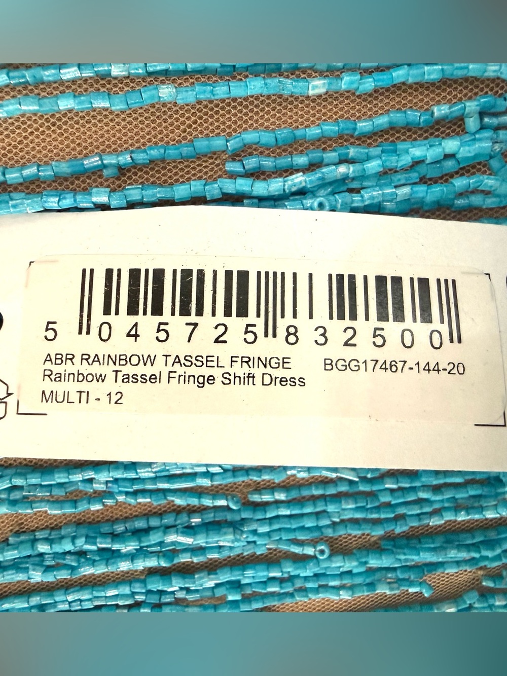 Nasty Gal Rainbow Fringe Tassel Mini Shift Dress Multicolor Size 8 NWT - Picture 10 of 16